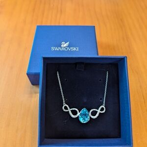 Swarovski Crystal Aqua Afire Necklace